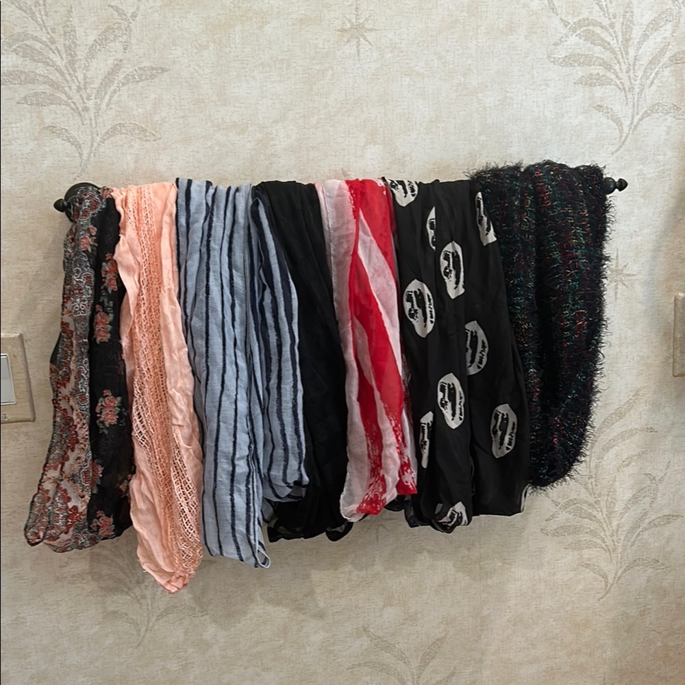 Bundle of Seven Light Weight Infinity Scarves